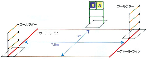 ラダーゲッター　コート設営例