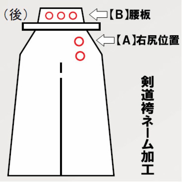 画像1: 剣道袴ネーム刺繍 (1)