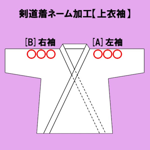 画像1: 剣道着ネーム加工【上衣袖】 (1)